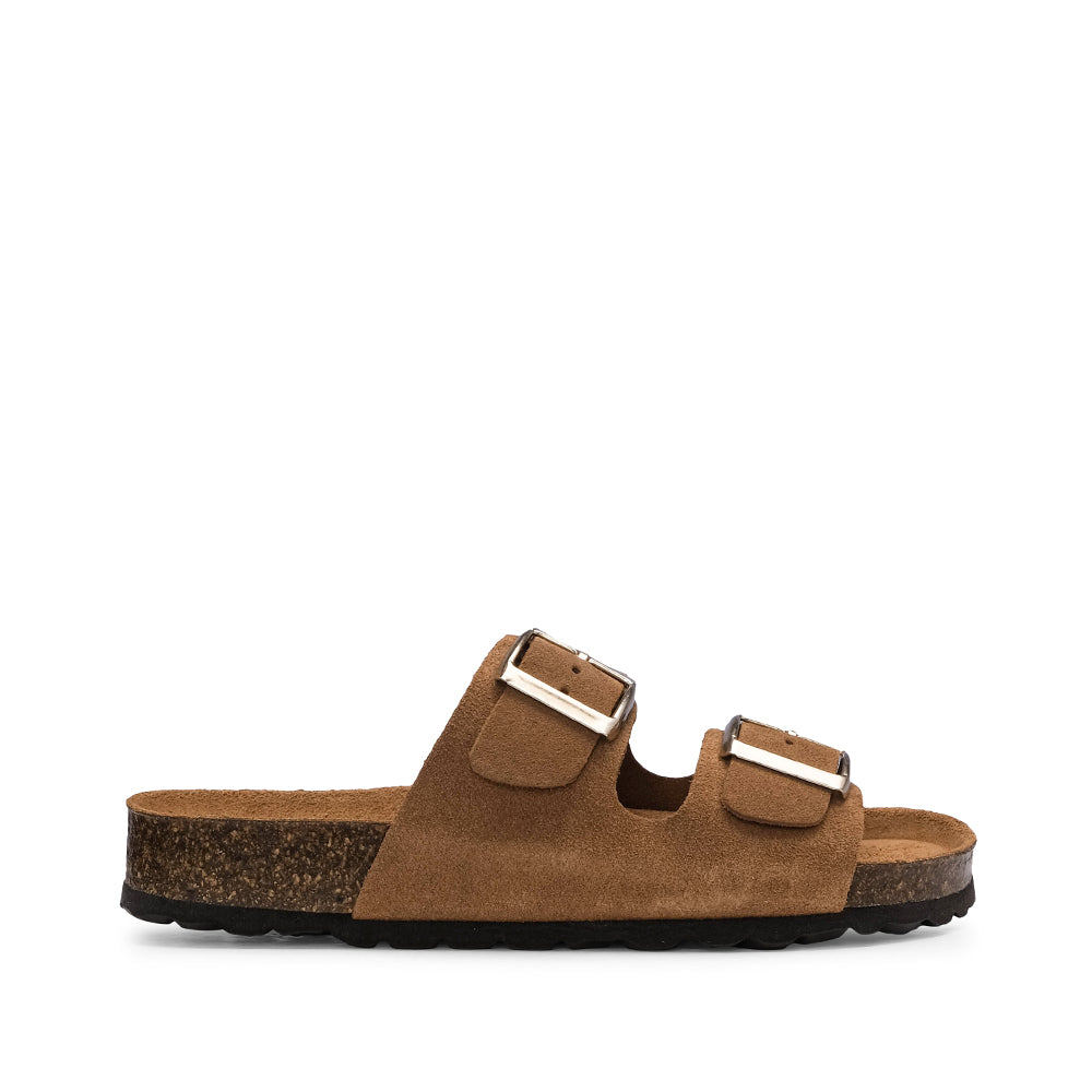Chinelo Casual Mulher Camurça Camel