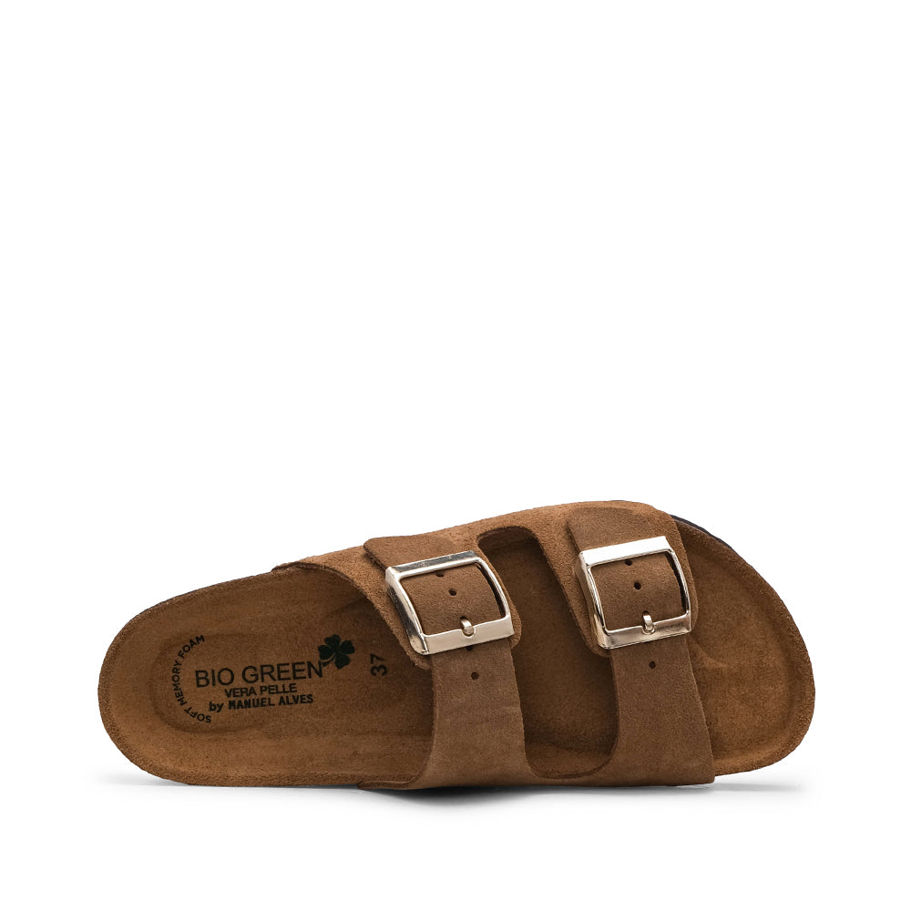 Chinelo Casual Mulher Camurça Camel