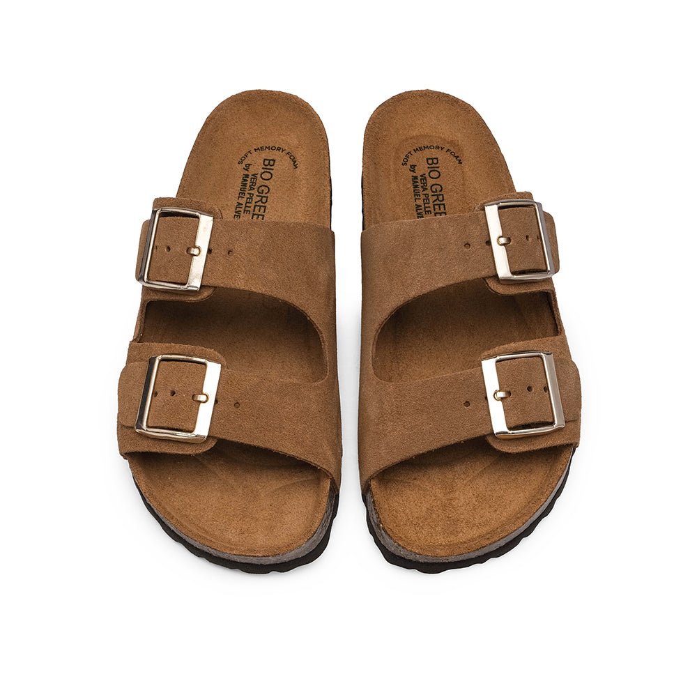 Chinelo Casual Mulher Camurça Camel