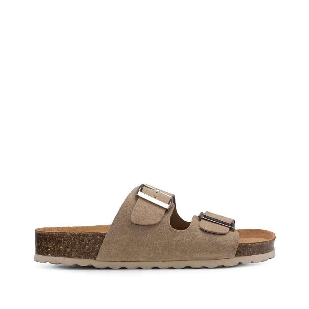 Chinelo Casual Mulher Camurça Taupe