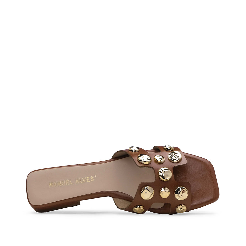 Chinelo Casual Mulher Camel