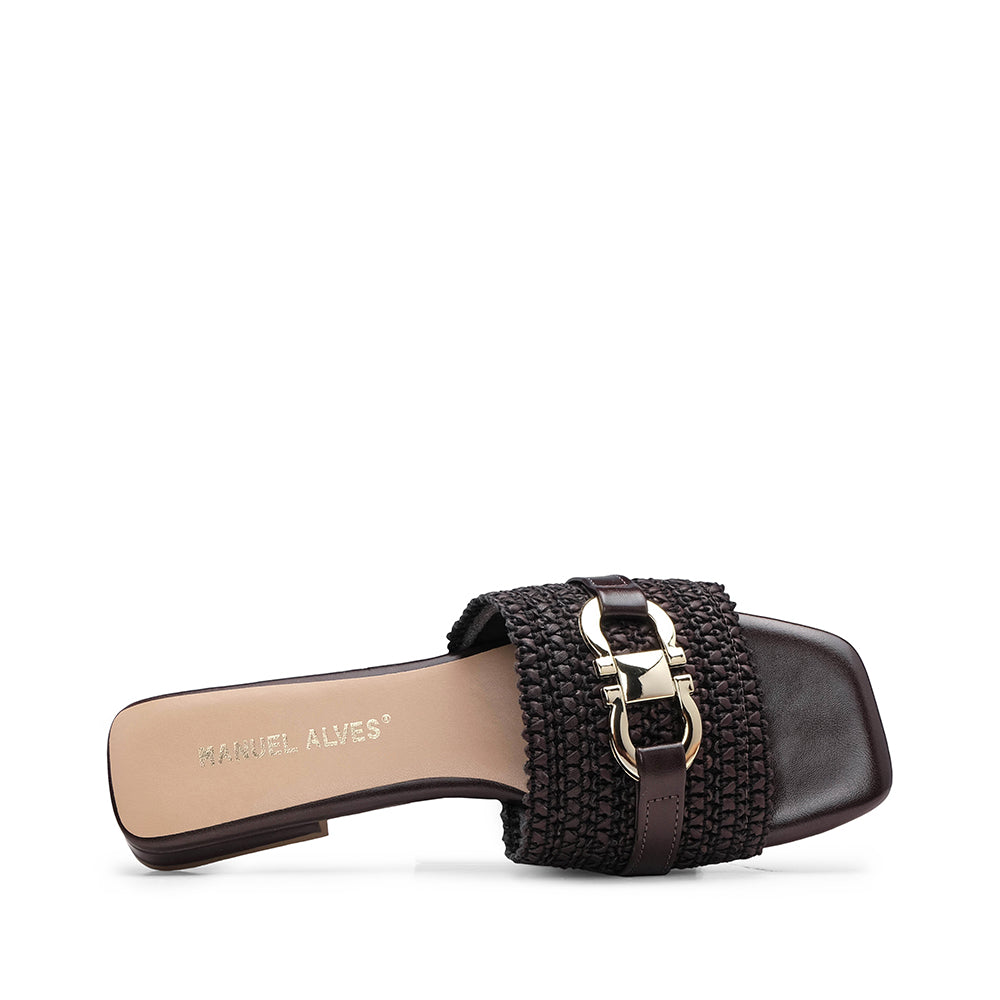 Chinelo Casual Mulher Castanho