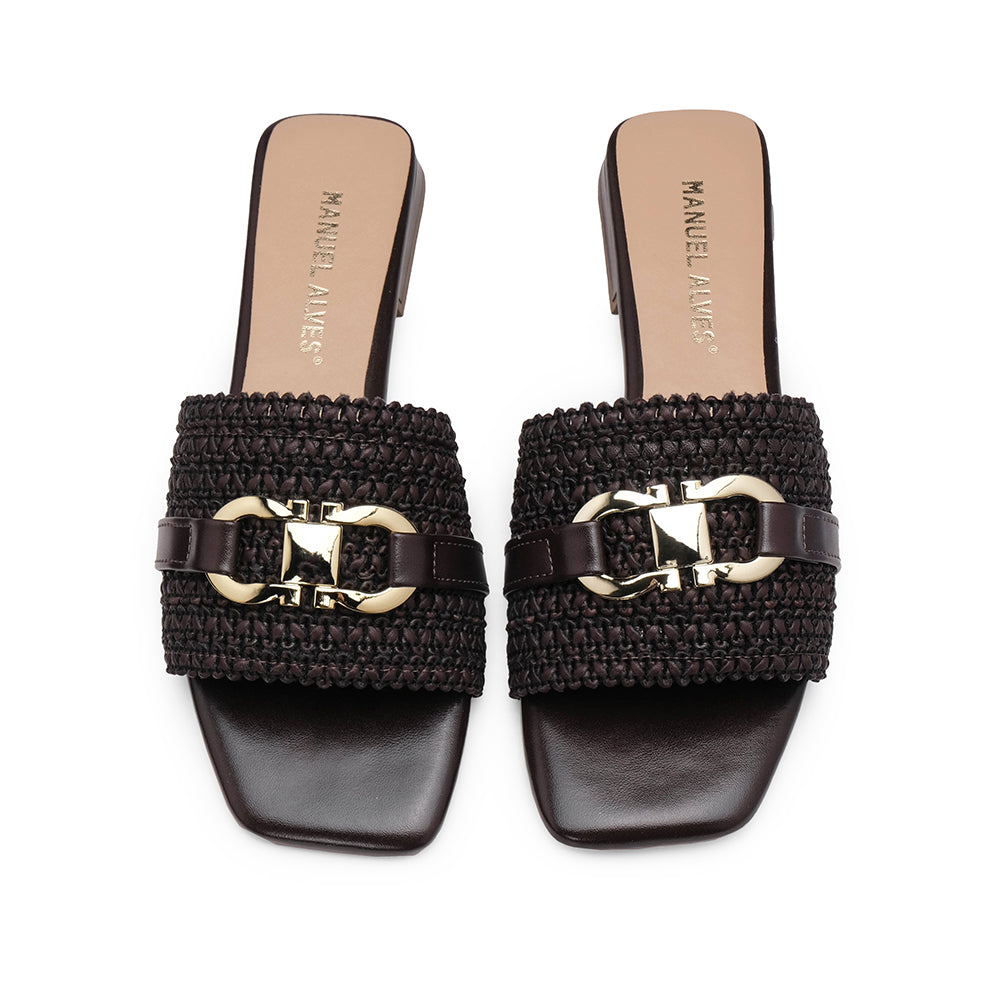 Chinelo Casual Mulher Castanho