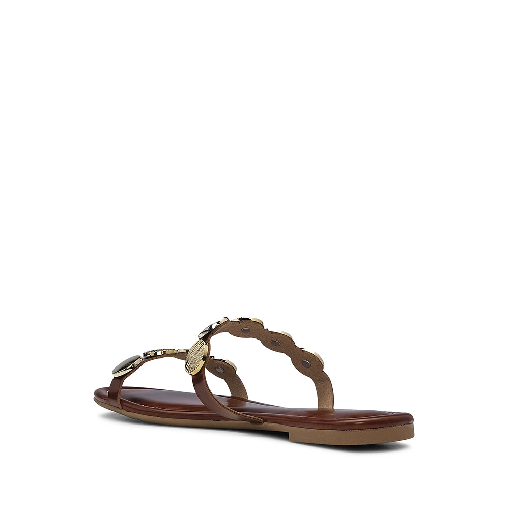 Chinelo Casual Mulher Castanho