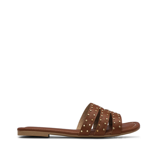 Chinelo Casual Mulher Camel