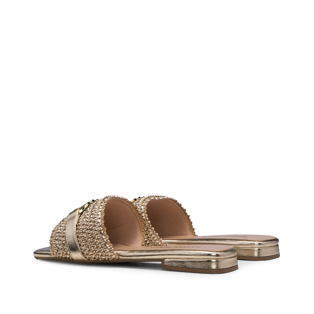 Chinelo Casual Mulher Metalizado Dourado