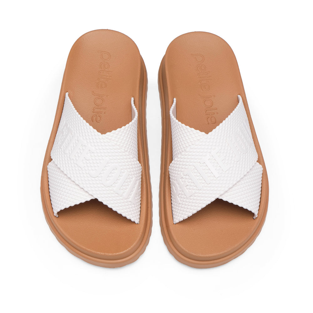 Chinelo Praia Mulher Branco Camel