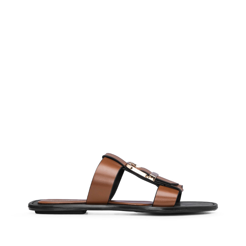 Chinelo Casual Mulher Camel