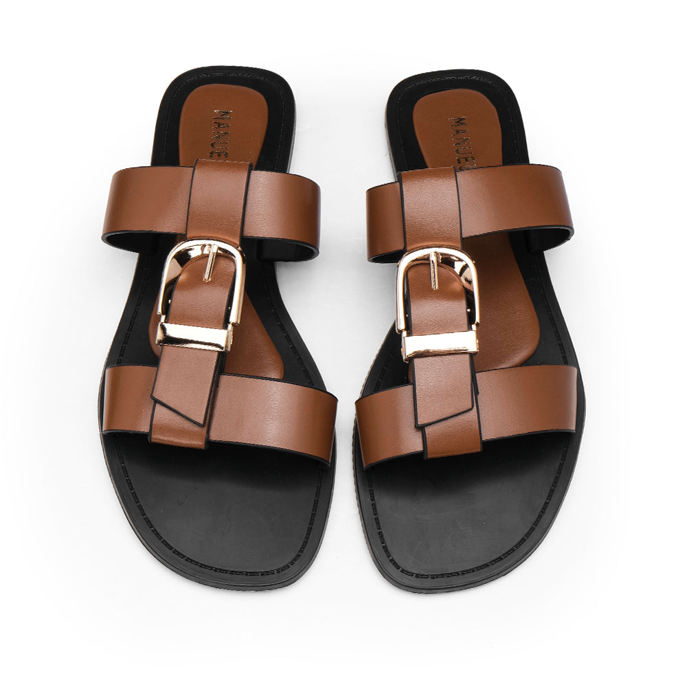 Chinelo Casual Mulher Camel