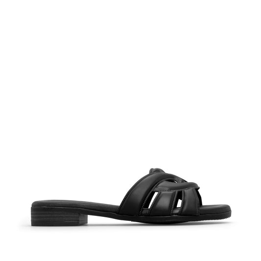 Chinelo Salto Raso Mulher Pele Preto