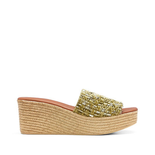 Chinelo Salto Cunha Mulher Pele Verde