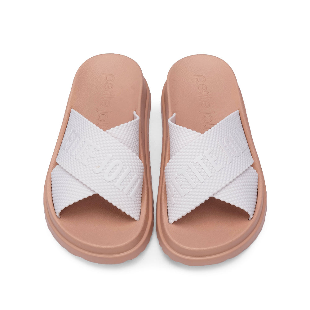 Chinelo Praia Mulher  Bege E Branco
