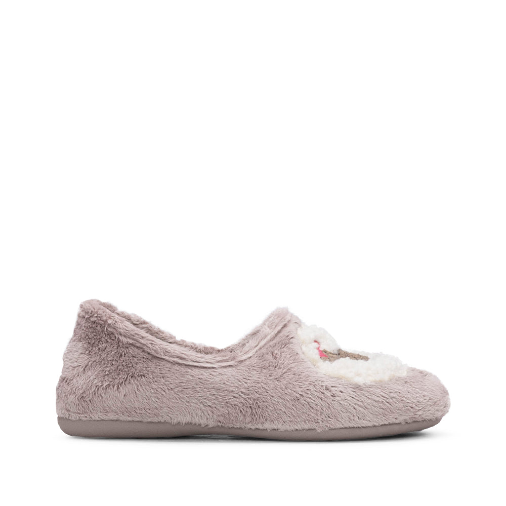 Pantufa Homewear Mulher Têxtil Taupe