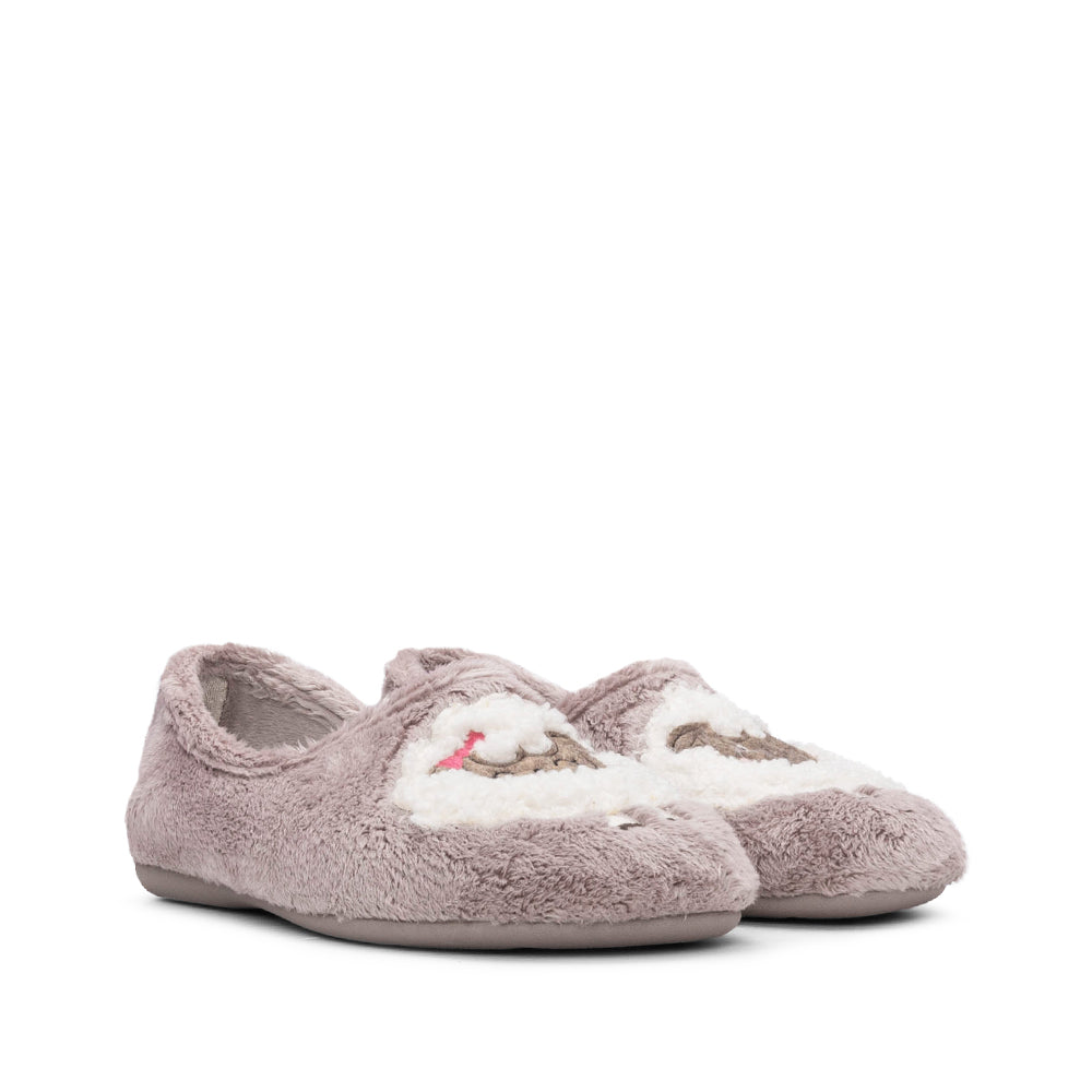 Pantufa Homewear Mulher Têxtil Taupe