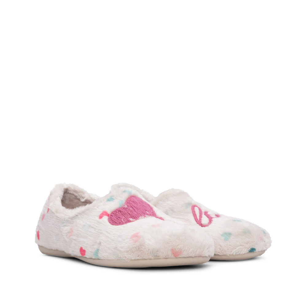 Pantufa Homewear Mulher Têxtil Bege