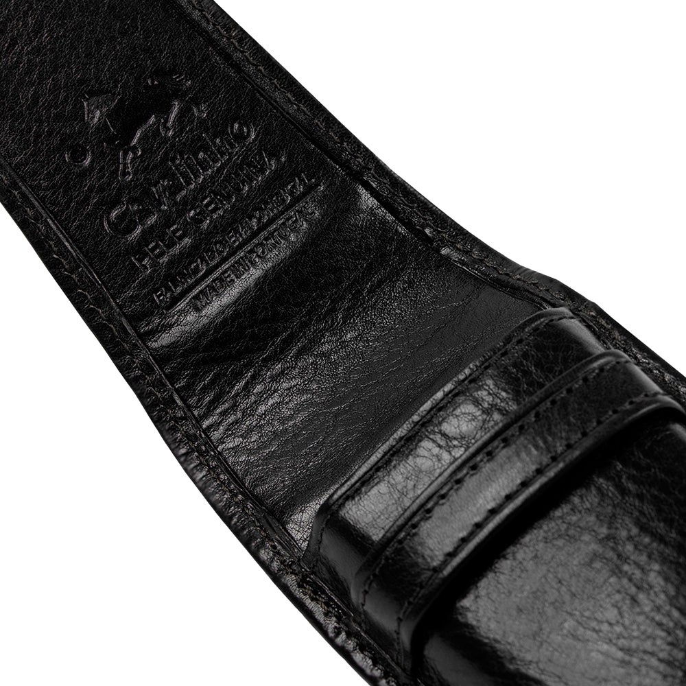 Porta Canetas Homem Pele Preto