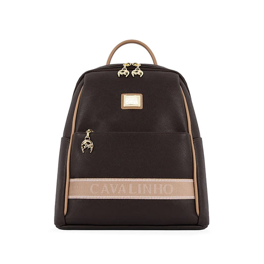 Mala Mochila Mulher Pele Castanho