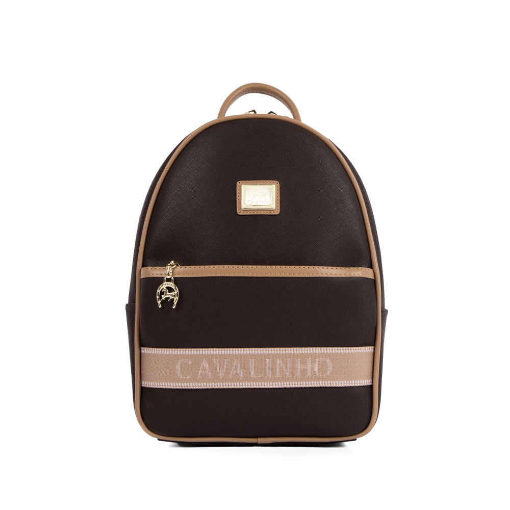 Mala Mochila Mulher Pele Castanho