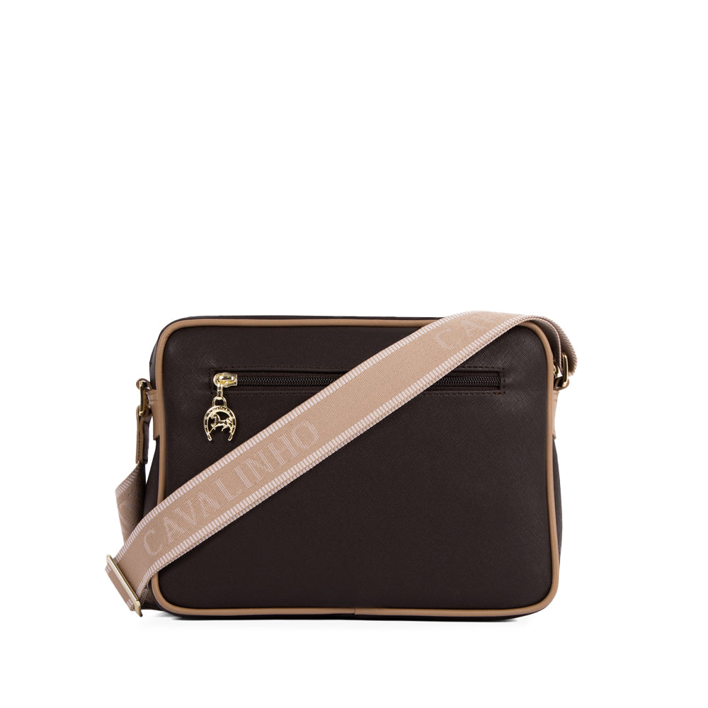 Mala Tiracolo Mulher Pele Castanho