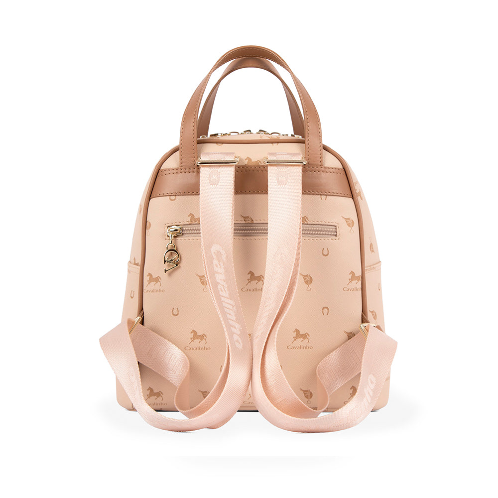 Mala Mochila Mulher Pele Bege