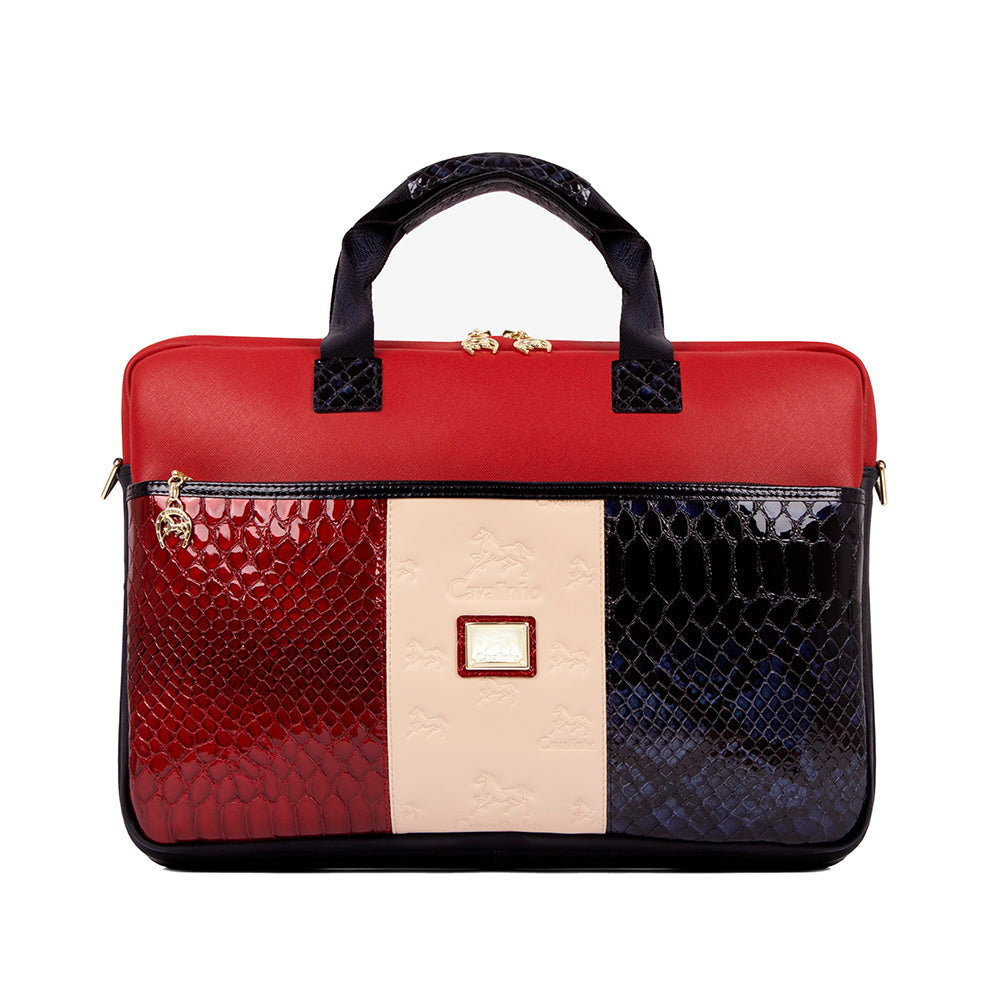 Mala Pastas Mulher Pele Azul E Vermelho