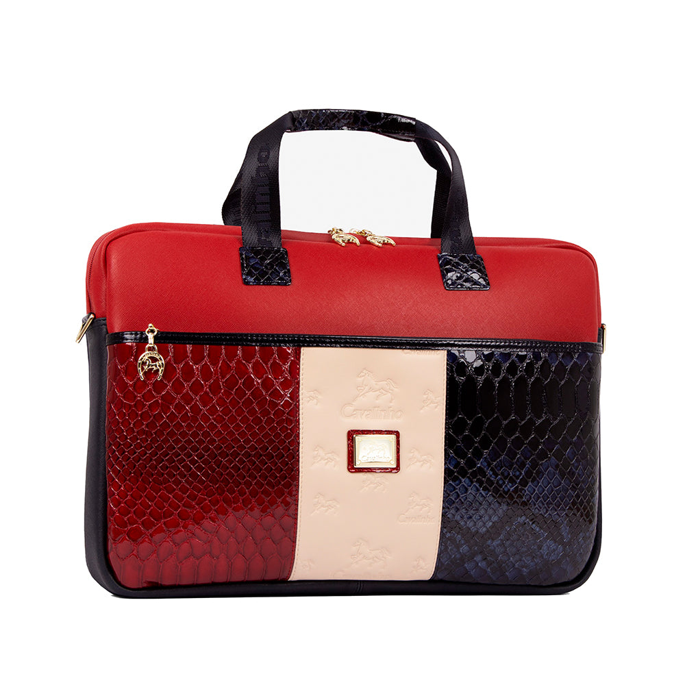 Mala Pastas Mulher Pele Azul E Vermelho