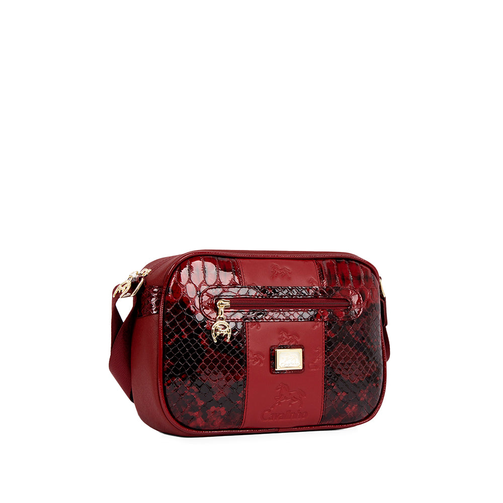 Mala Tiracolo Mulher Pele Bordeaux