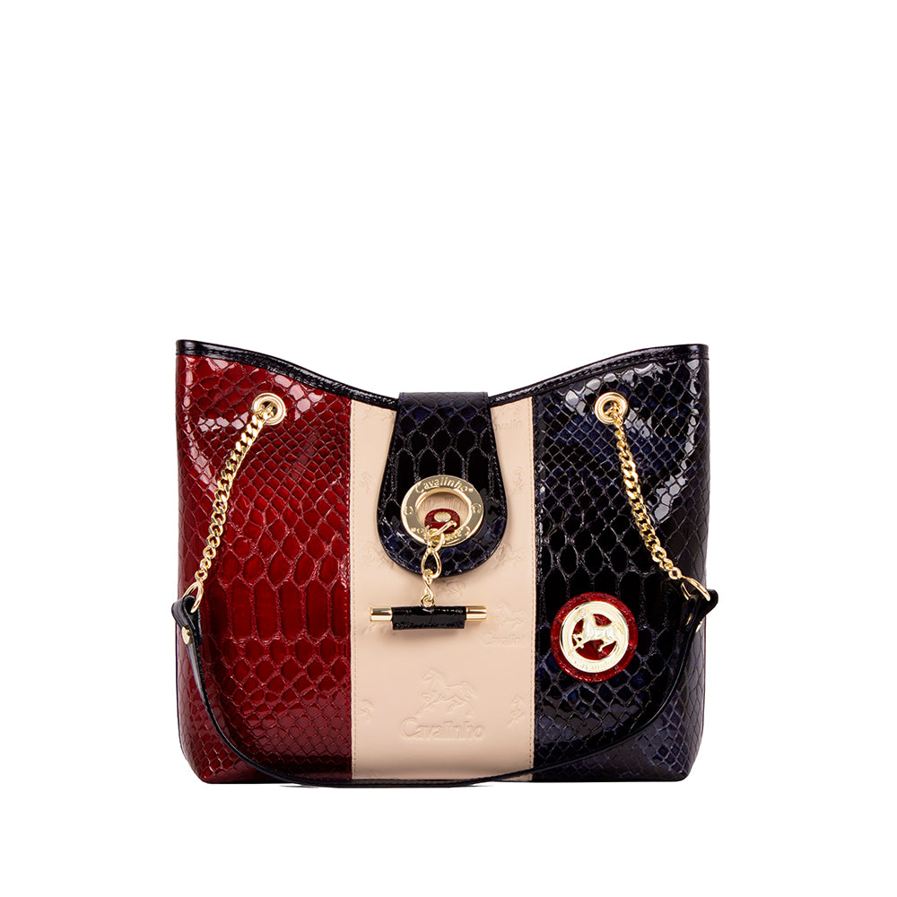 Mala de Ombro Mulher Pele Azul E Vermelho