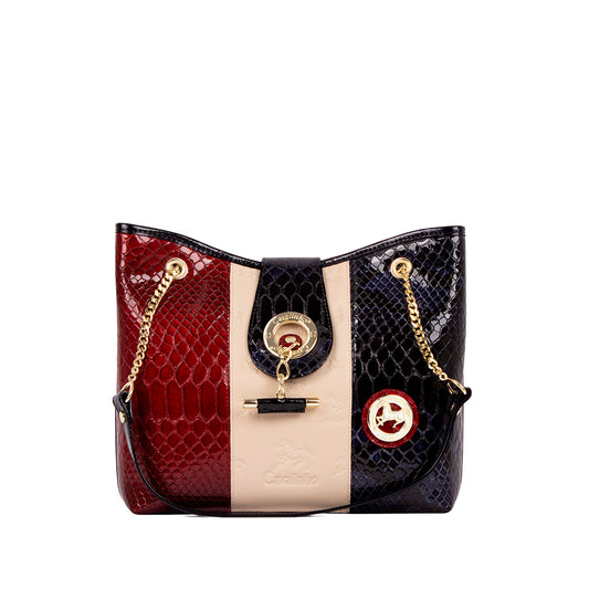 Mala de Ombro Mulher Pele Azul E Vermelho