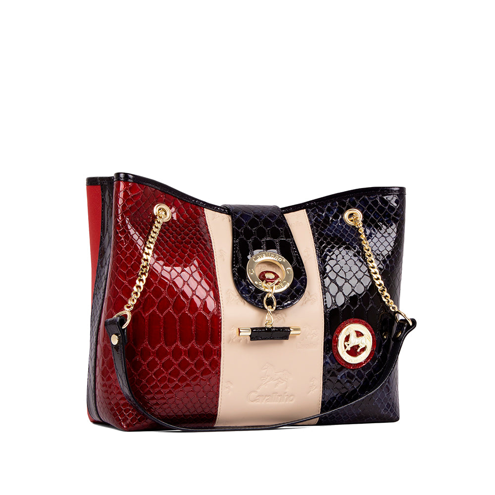 Mala de Ombro Mulher Pele Azul E Vermelho