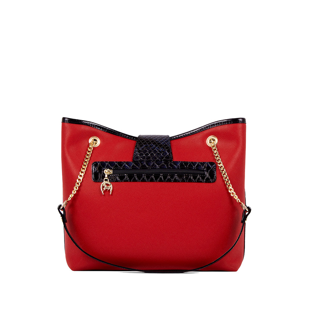 Mala de Ombro Mulher Pele Azul E Vermelho