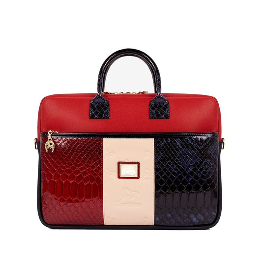 Mala Pastas Mulher Pele Azul E Vermelho