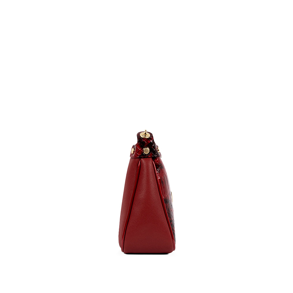 Mala de Ombro Mulher Pele Bordeaux