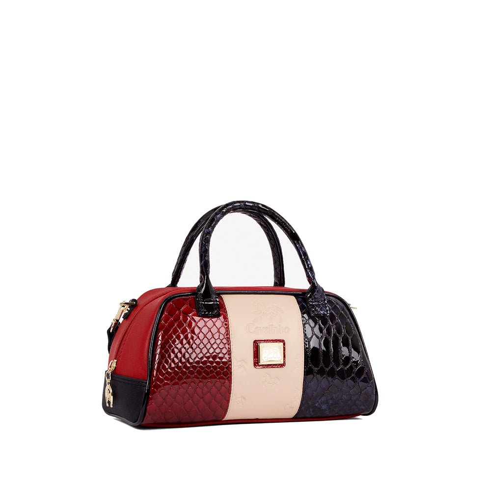 Mala de Mão Mulher Pele Azul E Vermelho