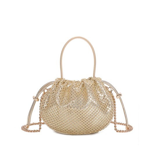 Mala Clutch Mulher Dourado