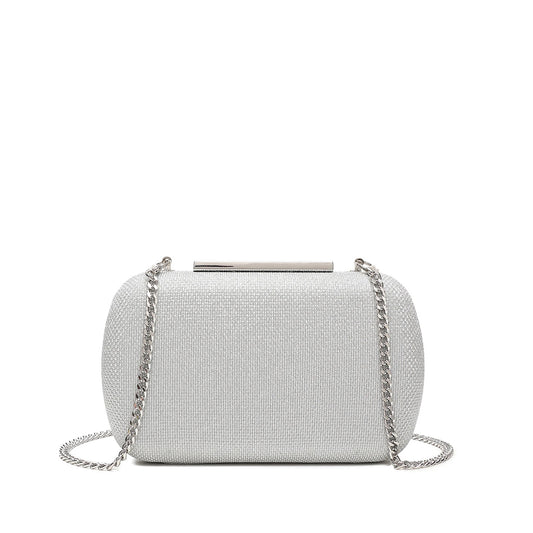 Mala Clutch Mulher Prata