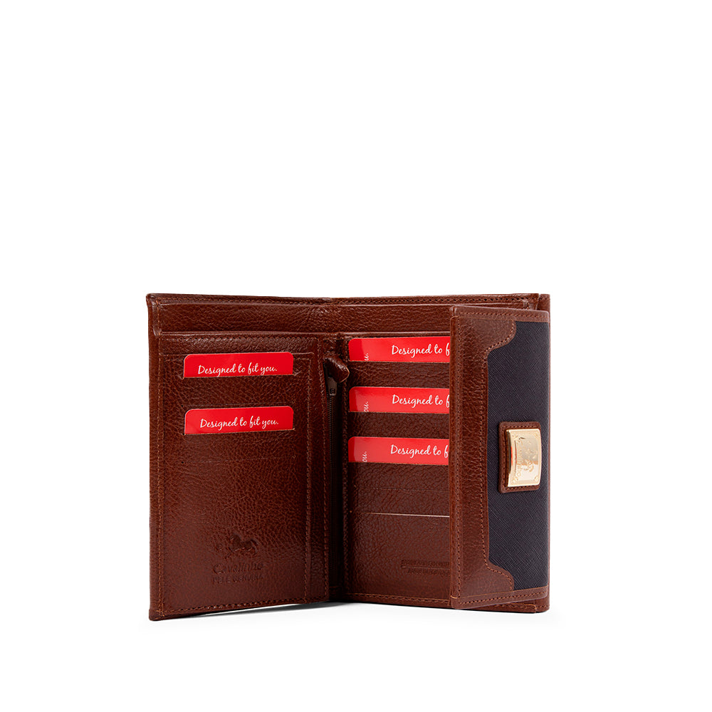 Carteira Mulher Pele Azul Multicolor