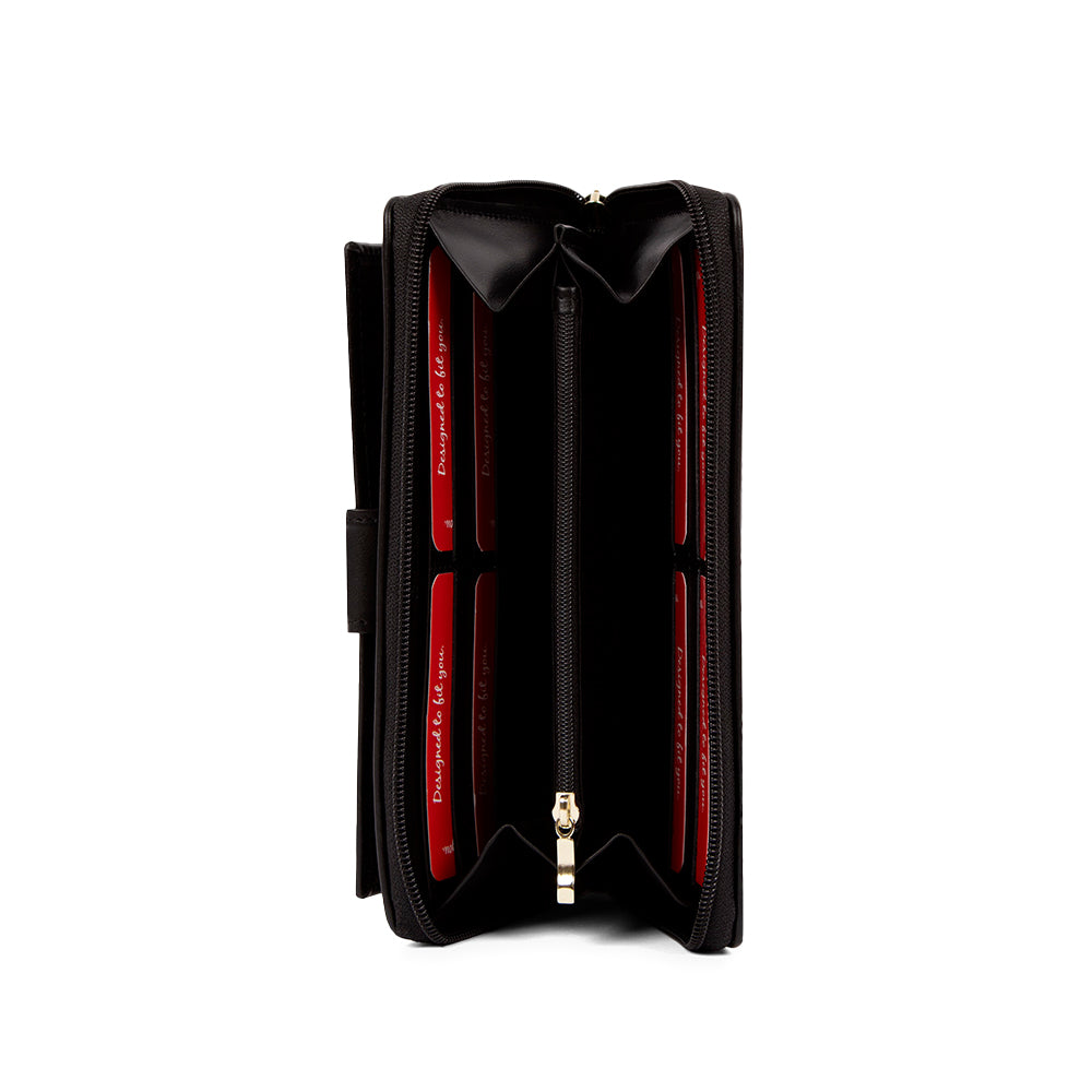 Carteira Mulher Pele Preto