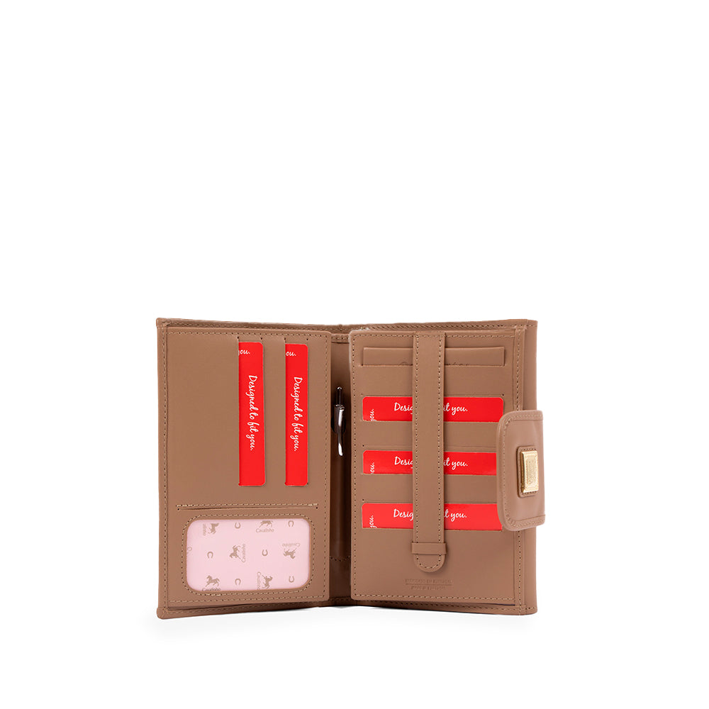 Carteira Mulher Pele Castanho
