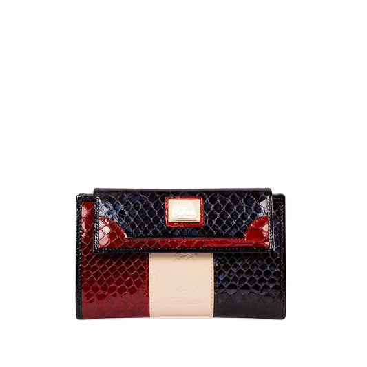 Carteira Mulher Pele Azul E Vermelho