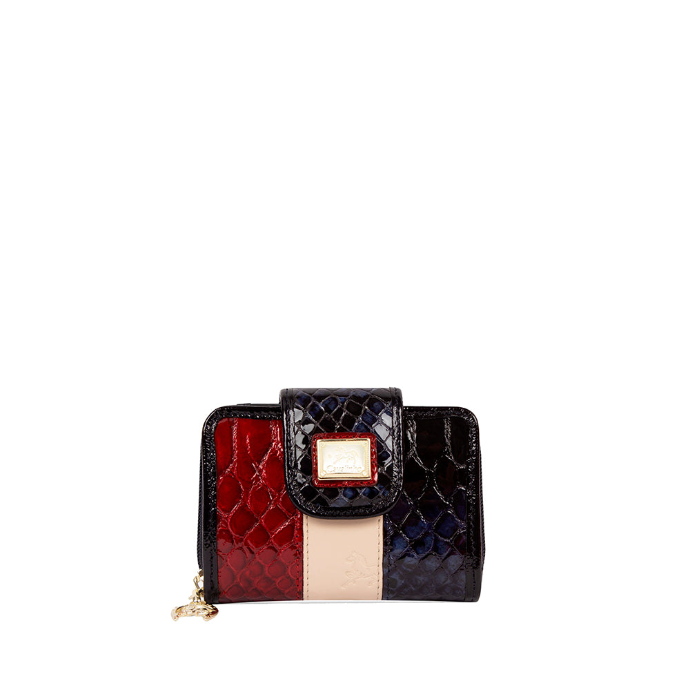 Carteira Mulher Pele Azul E Vermelho