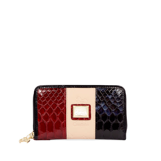 Carteira Mulher Pele Azul E Vermelho