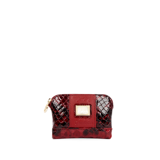 Carteira Porta Moedas Mulher Pele  Bordeaux