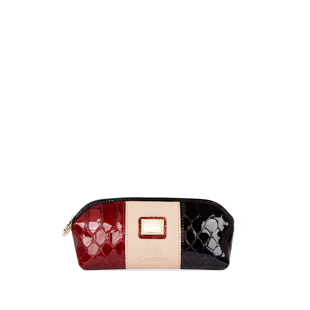 Porta Moedas Mulher Pele Azul E Vermelho