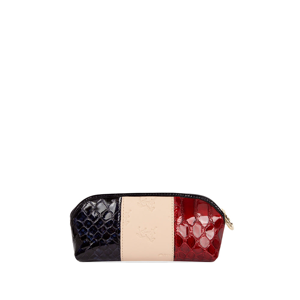 Porta Moedas Mulher Pele Azul E Vermelho