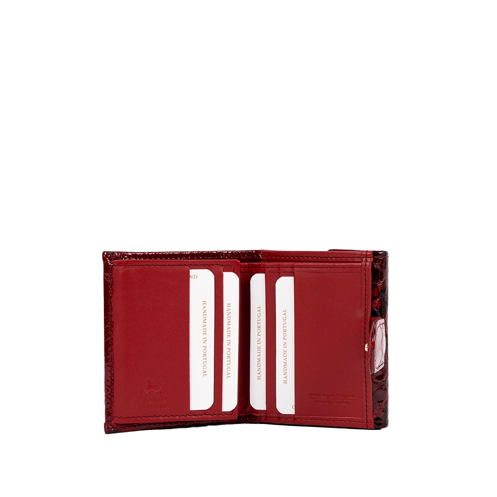 Carteira Mulher Pele  Bordeaux