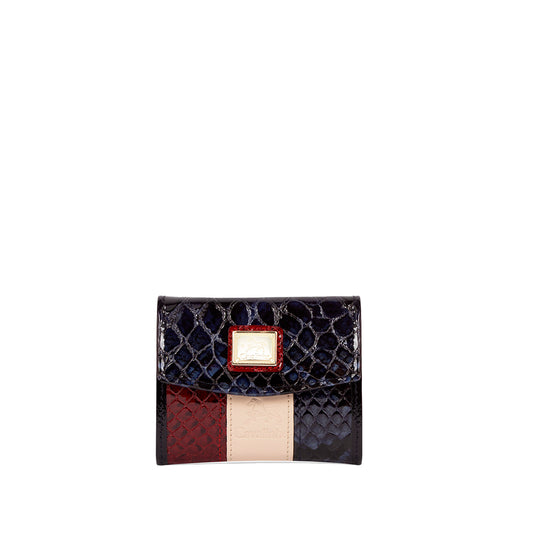Carteira Mulher Pele Azul E Vermelho